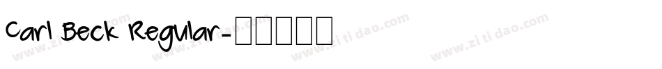 Carl Beck Regular字体转换